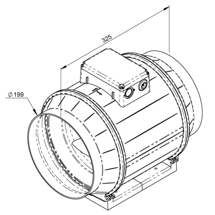 Ventilator in-line circular de tubulatura - RUCK - ETAMASTER - EM 200 E2M 01 - 127249 - 117 W - 1220 mc/h - 230V/50Hz [1]