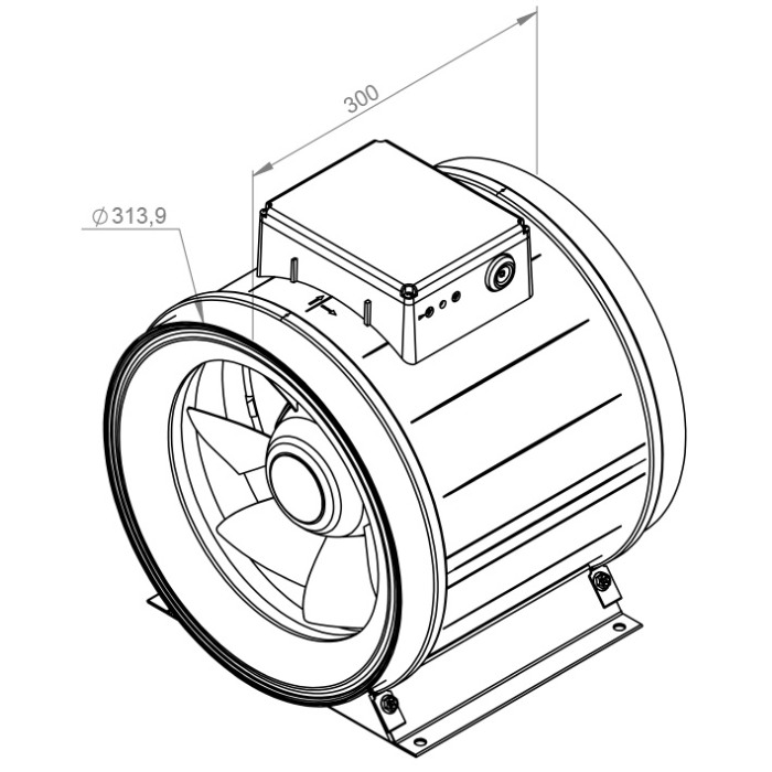 Ventilator in-line circular de tubulatura - RUCK - ETAMASTER - EM 315 E2M 01 - 130677 - 436 W - 3180 mc/h - 230V/50Hz [1]