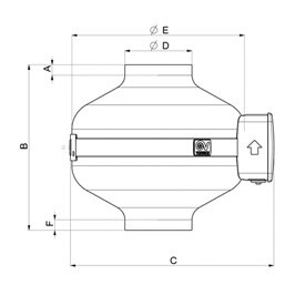 Ventilator in-line circular de tubulatura - Vortice - CA 100 MD - 16150 - 85 W - 340 mc/h - 230V/50Hz [4]