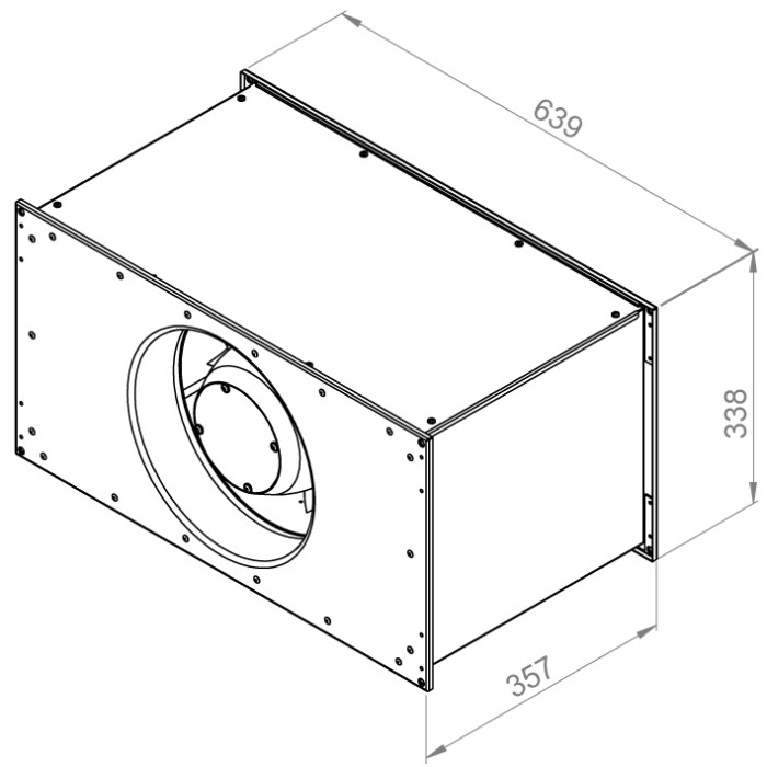 Ventilator in-line rectangular de tubulatura - RUCK - ETALIN - ELKI 6030 E2 10 - 127738 - 282 W - 2400 mc/h - 230V/50Hz [1]