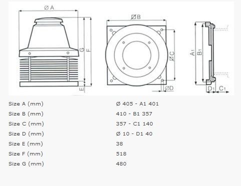 Ventilator pentru seminee Vortice - TIRACAMINO - TC 10 M - 750 mc/h [4]