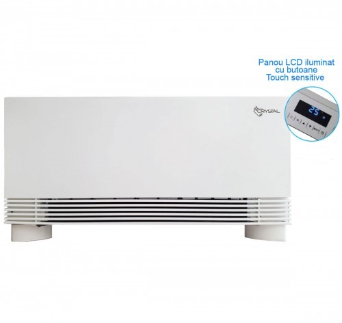 Ventiloconvector de pardoseala carcasat ARIATECH - CRYSTAL SLIM & SILENT BGR-600 - 2.2 kW racire / 4.6kW incalzire - Automatizare Touch LCD inclusa [2]