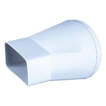 TUBULATURA HVAC - Adaptor tubulatura rectangulara la tubulatura circulara - Blauberg - PlastiVent - 60mm x 120mm - Diametru 100mm