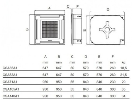 Aer conditionat Caseta - MAXA - CSA35A1 - 12.000 BTU [2]