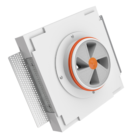 Anemostat patrat ERGOVENT KVADRO-125 pentru introducerea și evacuarea aerului, gips, alb [2]