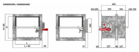 Clapeta Antifoc Rectangulara Rezistenta la Foc - BROFER - MDF-30 EURO - 800(h)x1200mm [1]