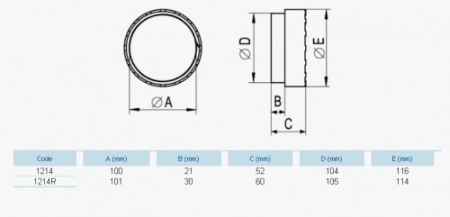 Conector multifunctional tub circular - Blauberg - PlastiVent - Diametru 97 (int) - 100 (ext) [1]