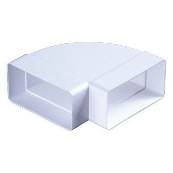 Accesorii tub rectangular - Cot orizontal tubulatura rectangulara - Blauberg - PlastiVent - 60mm x 120mm, 90 grade