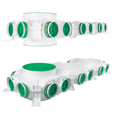 Recuperatoare De Caldura | Accesorii - Cutie distributie Awenta VCB160/200 racorduri D-160/200-16x75 mm