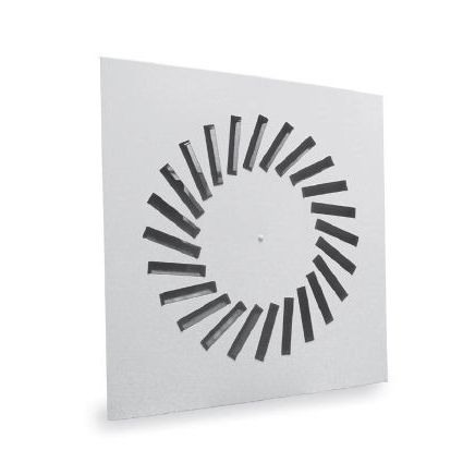 Anemostate Patrate - Difuzor patrat tip swirl EURODUCT DRE-PC 600/24 fante - alb