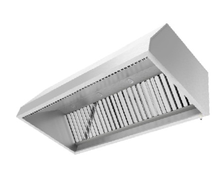 Hota de perete cu inductie aer proaspat - BIOKAN - inox, filtru grasime labirint, fara motor, dimensiune (LxlxHmm) - 3960x900x580 [1]