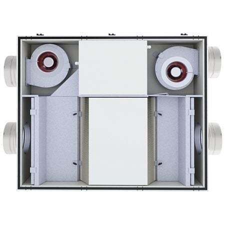 Recuperator de caldura montaj vertical / orizontal - DUPLEX - EC5 170 - controller automat CPA - 175 mc/h [2]