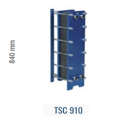 Schimbatoare Techno System clasice - Schimbator de caldura in placi cu garnitura EPDM - TECHNO SYSTEM - TSC 910 - Racorduri - DN32 - inaltime: 840mm