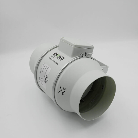 Ventilator axial  in-line circular de tubulatura - Havaco ICM-EC-200 - 1250 mc/h VENTILATOARE - Ventilator axial  in-line circular de tubulatura - Havaco ICM-EC-200 - 1250 mc/h
