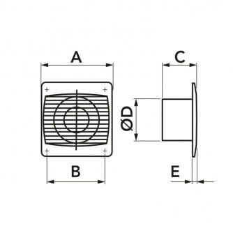 Ventilator Baie Axial - Tecnosystemi  - 11104010 - OPEN TH D.150 - 292 mc/h [1]