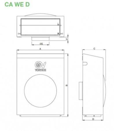 Ventilator Centrifugal cu montaj pe perete - Vortice - Vario CA 100 WE D - 330 mc/h [3]