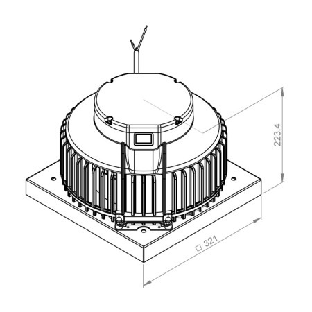 Ventilatoare de Acoperis - Ventilator de acoperis - refulare orizontala - RUCK - DHA 190 E2 50 - 134988 - 560 mc/h - 230V/50Hz