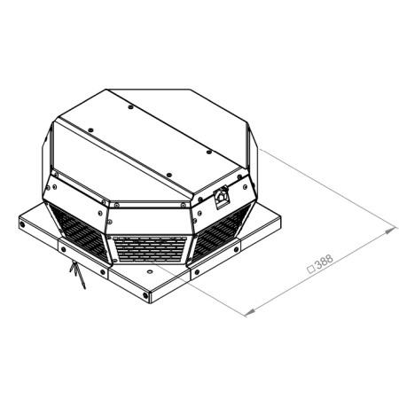 Ventilatoare de Acoperis - Ventilator de acoperis - refulare orizontala - RUCK - DHA 190 E4 30 - 130455 - 270 mc/h - 230V/50Hz
