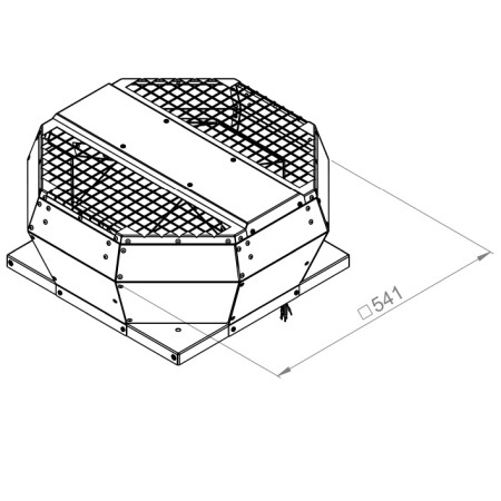 Ventilatoare de Acoperis - Ventilator de acoperis - refulare verticala - RUCK - DVA 280 ECC 30 - 134709 - 1970 mc/h - 230V/50Hz