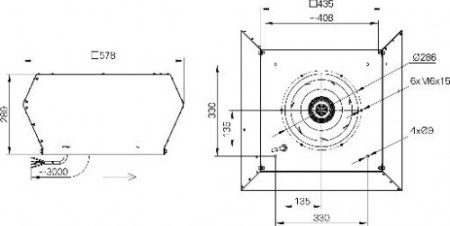 Ventilator de acoperis - refulare verticala - RUCK - DVA 315 E4 30 - 131846 - 1600 mc/h - 230V/50Hz [1]