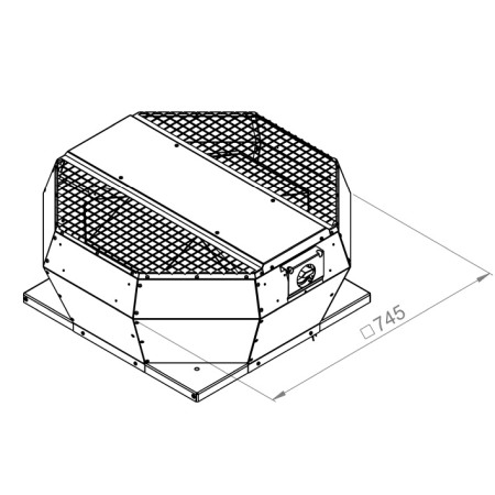 Ventilatoare de Acoperis - Ventilator de acoperis - refulare verticala - RUCK - DVA 355 EC CP 30 - 132970 - 2750 mc/h - 230V/50Hz