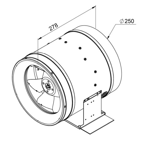 VENTILATOARE - Ventilator in-line circular de tubulatura - RUCK - ETALIN - EL 250 D2 01 - 118980 - 382 W - 2390 mc/h - 230V/50Hz