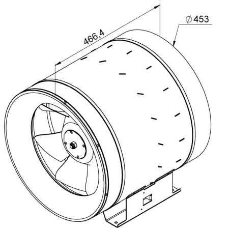 VENTILATOARE - Ventilator in-line circular de tubulatura - RUCK - ETALIN - EL 450 D4 01 - 118570 - 1000 W - 7350 mc/h - 230V/50Hz