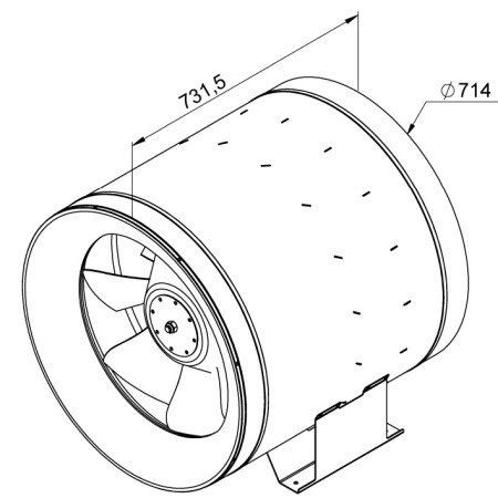 Ventilator in-line circular de tubulatura - RUCK - ETALIN - EL 710 D4 02 - 146531 - 23140 mc/h [1]