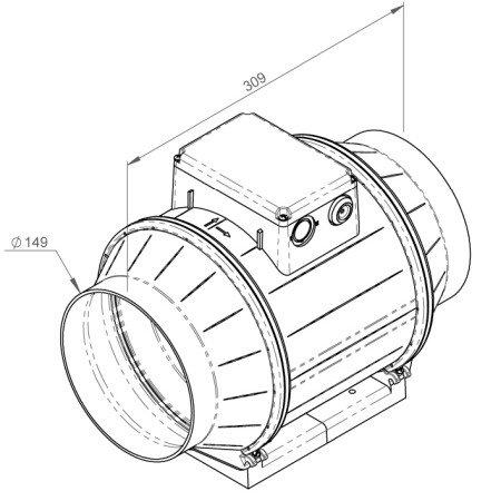 VENTILATOARE - Ventilator in-line circular de tubulatura - RUCK - ETAMASTER - EM 150L E2M 01 - 126547 - 46 W - 600 mc/h - 230V/50Hz
