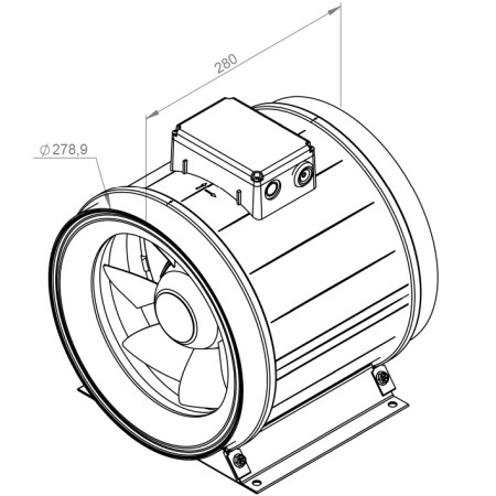 VENTILATOARE - Ventilator in-line circular de tubulatura - RUCK - ETAMASTER - EM 280 E2M 01 - 130471 - 239 W - 2170 mc/h - 230V/50Hz
