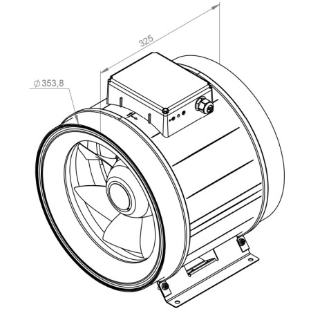 VENTILATOARE - Ventilator in-line circular de tubulatura - RUCK - ETAMASTER - EM 355 EC 02 - 133666 - 731 W - 4790 mc/h - 230V/50Hz
