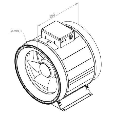 Ventilatoare In-Line CIRCULARE - Ventilator in-line circular de tubulatura - RUCK - ETAMASTER - EM 400 E4M 01 - 129165 - 211 W - 3300 mc/h - 230V/50Hz