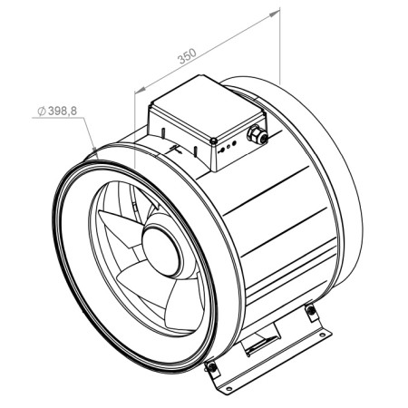 Ventilatoare In-Line CIRCULARE - Ventilator in-line circular de tubulatura - RUCK - ETAMASTER - EM 400 EC 01 - 133668 - 729 W - 5700 mc/h - 230V/50Hz