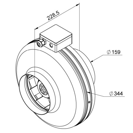 VENTILATOARE - Ventilator in-line circular de tubulatura - RUCK - RS 160L - 104202 - 94 W - 690 mc/h - 230V/50Hz