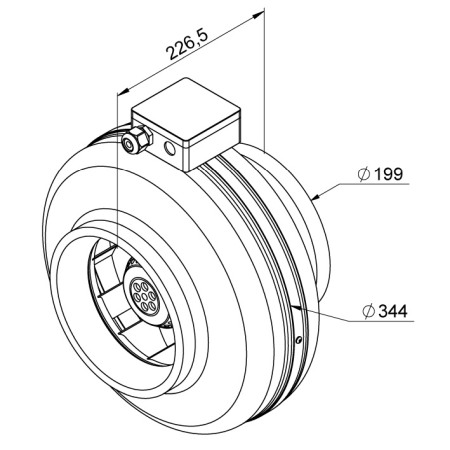 VENTILATOARE - Ventilator in-line circular de tubulatura - RUCK - RS 200 - 104209 - 100 W - 810 mc/h - 230V/50Hz