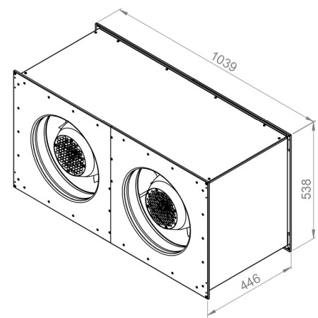 VENTILATOARE - Ventilator in-line rectangular de tubulatura - RUCK - ETALIN - ELKI 10050 E2 10 - 130321 - 1840 W - 9885 mc/h - 230V/50Hz