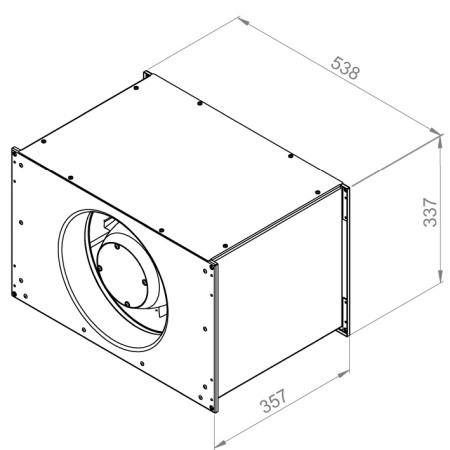 Ventilatoare In-Line RECTANGULARE - Ventilator in-line rectangular de tubulatura - RUCK - ETALIN - ELKI 5030 E2 10 - 127742 - 282 W - 2420 mc/h - 230V/50Hz