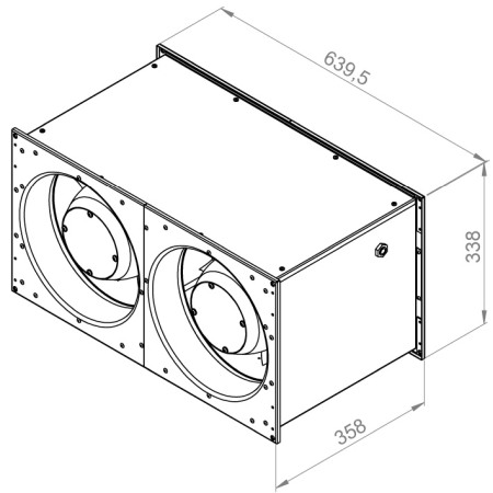 Ventilatoare In-Line RECTANGULARE - Ventilator in-line rectangular de tubulatura - RUCK - ETALIN - ELKI 6035 E2 11 - 127734 - 562 W - 4940 mc/h - 230V/50Hz