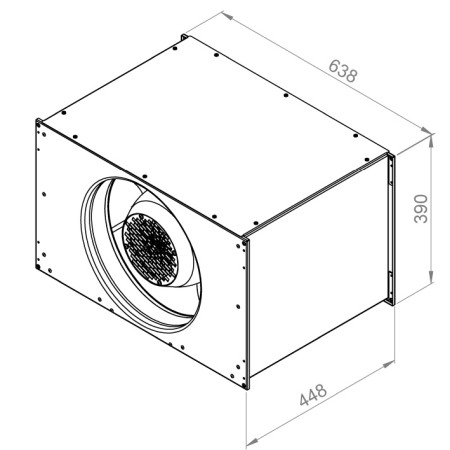 Ventilatoare In-Line RECTANGULARE - Ventilator in-line rectangular de tubulatura - RUCK - ETALIN - ELKI 6035 E2 12 - 127732 - 937 W - 4970 mc/h - 230V/50Hz