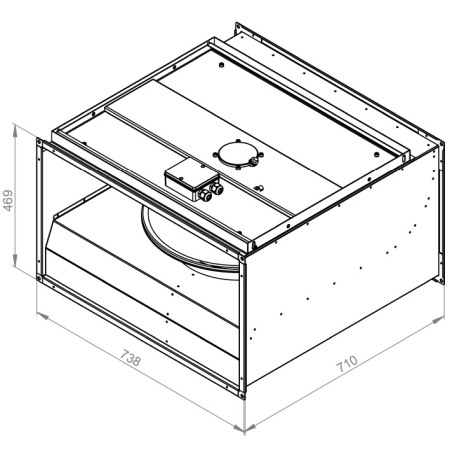 Ventilatoare In-Line RECTANGULARE - Ventilator in-line rectangular de tubulatura - RUCK - KVR 7040 D4 30 - 131316 - 653 W - 5050 mc/h - 400V/50Hz