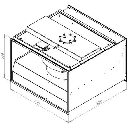 Ventilatoare In-Line RECTANGULARE - Ventilator in-line rectangular de tubulatura - RUCK - KVR 8050 D4 30 - 131320 - 1524 W - 9120 mc/h - 400V/50Hz