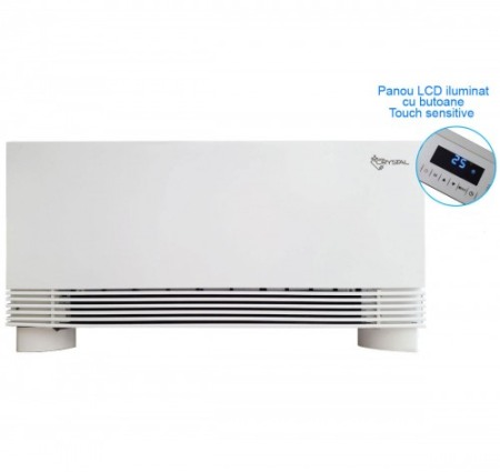 Ventiloconvector de pardoseala carcasat ARIATECH - CRYSTAL SLIM & SILENT BGR-600 - 2.2 kW racire / 4.6kW incalzire - Automatizare Touch LCD inclusa [1]