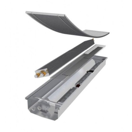 Convectoare de Pardoseala  | convectie fortata - Ventiloconvector de pardoseala - Inox - pentru incalzire/racire - Stilltech - VCVRI-2750-132-305-2-2-2