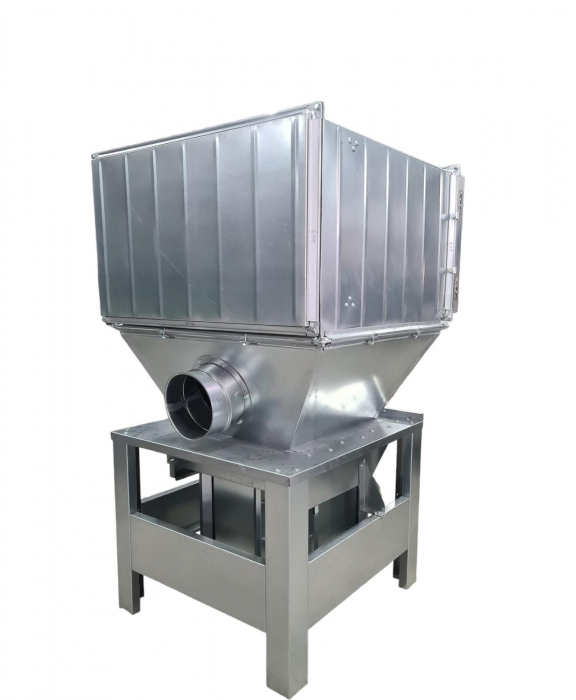 Sistem industrial de exhaustare ET1060 cu debit de aer aspirat 6000 mc/h, suprafata filtranta 10 m², gura de exhaustare Ø 200 mm, rezervor rumegus 400 l [2]
