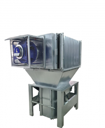 Pentru Afaceri - Sistem industrial de exhaustare ET1060 cu debit de aer aspirat 6000 mc/h, suprafata filtranta 10 m², gura de exhaustare Ø 200 mm, rezervor rumegus 400 l