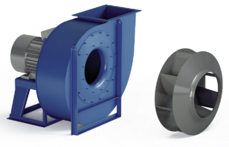 Ventilatoare particule usoare - Ventilator centrifugal RM450/2 - 7.5kW