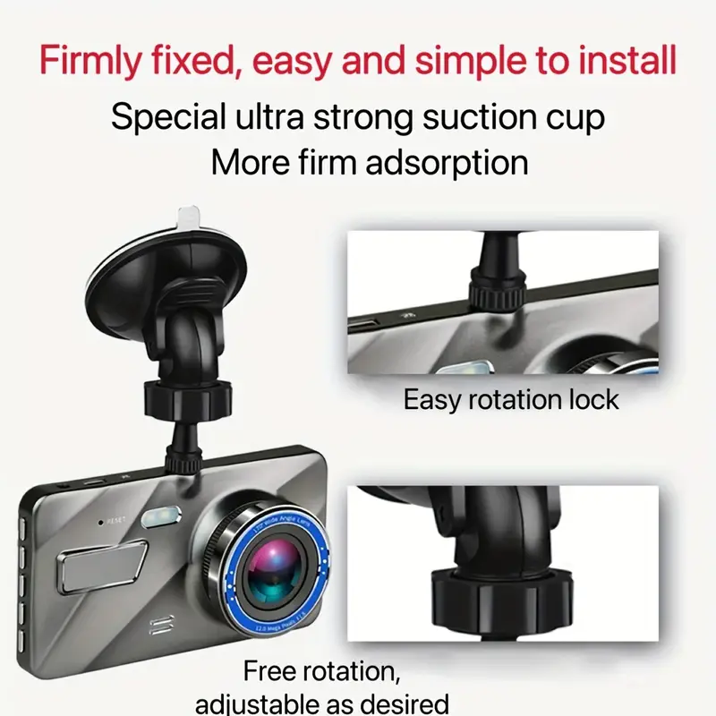 Cameră Auto DVR 1080p cu Ecran LCD, [7]