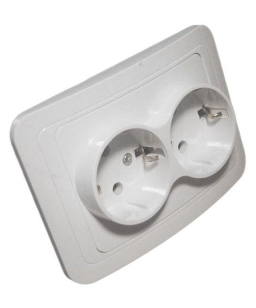 Priza Dubla Cu Contact De Protectie - Montaj Incastrat [1]