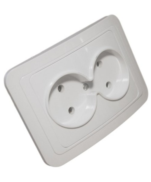 Priza Dubla Fara Contact De Protectie - Montaj Incastrat [1]