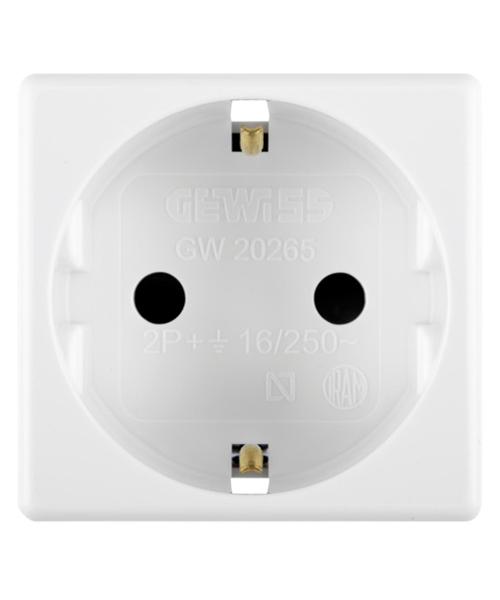 Priza Modulara Standard 2P+E, Gewiss GW20265, Alb - 2 Module [1]